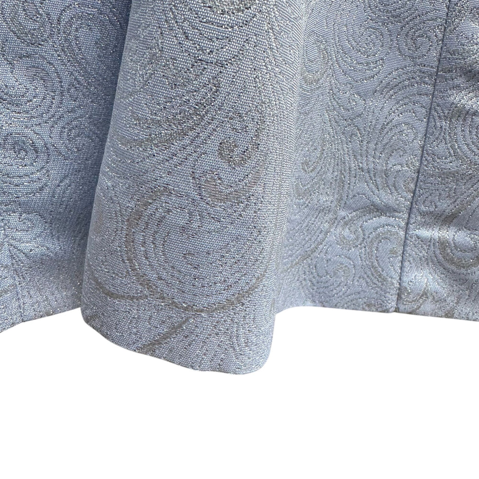 R&M Richards Blue Silver Formal Jacket Full Length Dress Metallic 2 Piece Set 14P