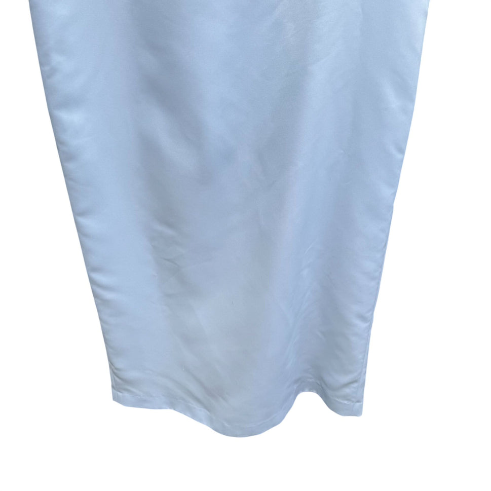 R&M Richards Blue Silver Formal Jacket Full Length Dress Metallic 2 Piece Set 14P