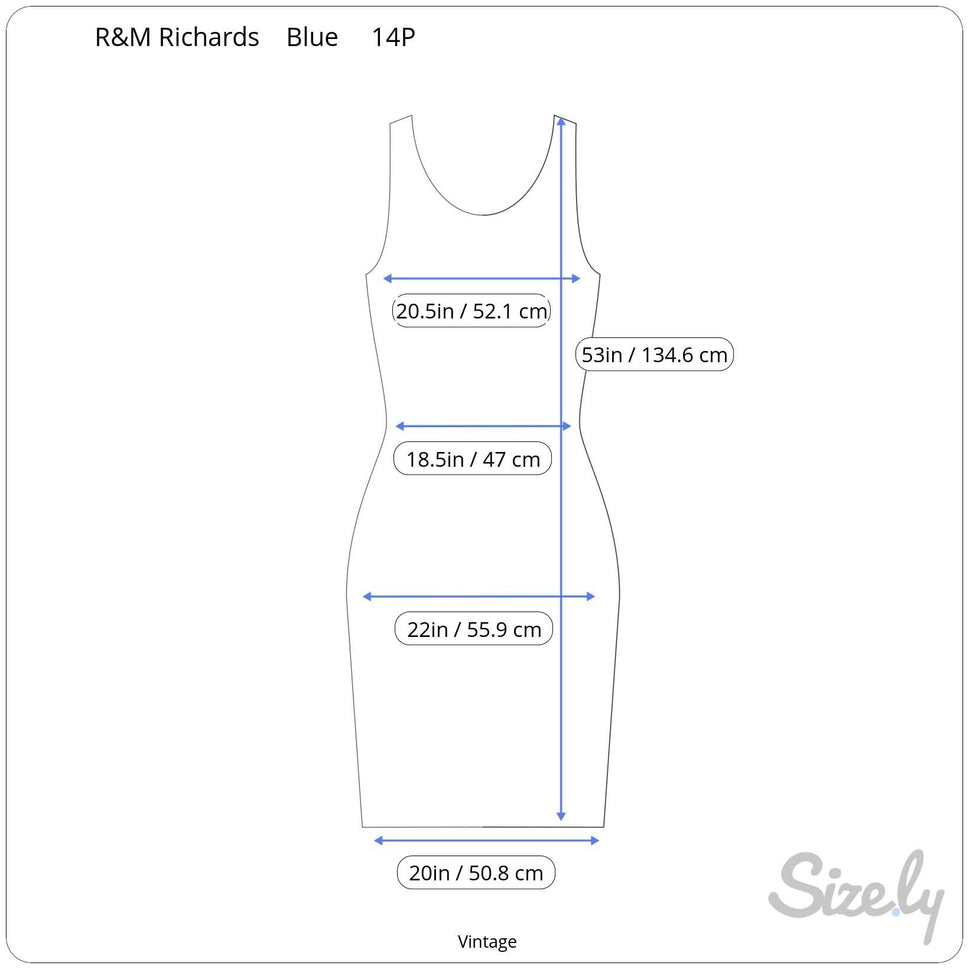 R&M Richards Blue Silver Formal Jacket Full Length Dress Metallic 2 Piece Set 14P