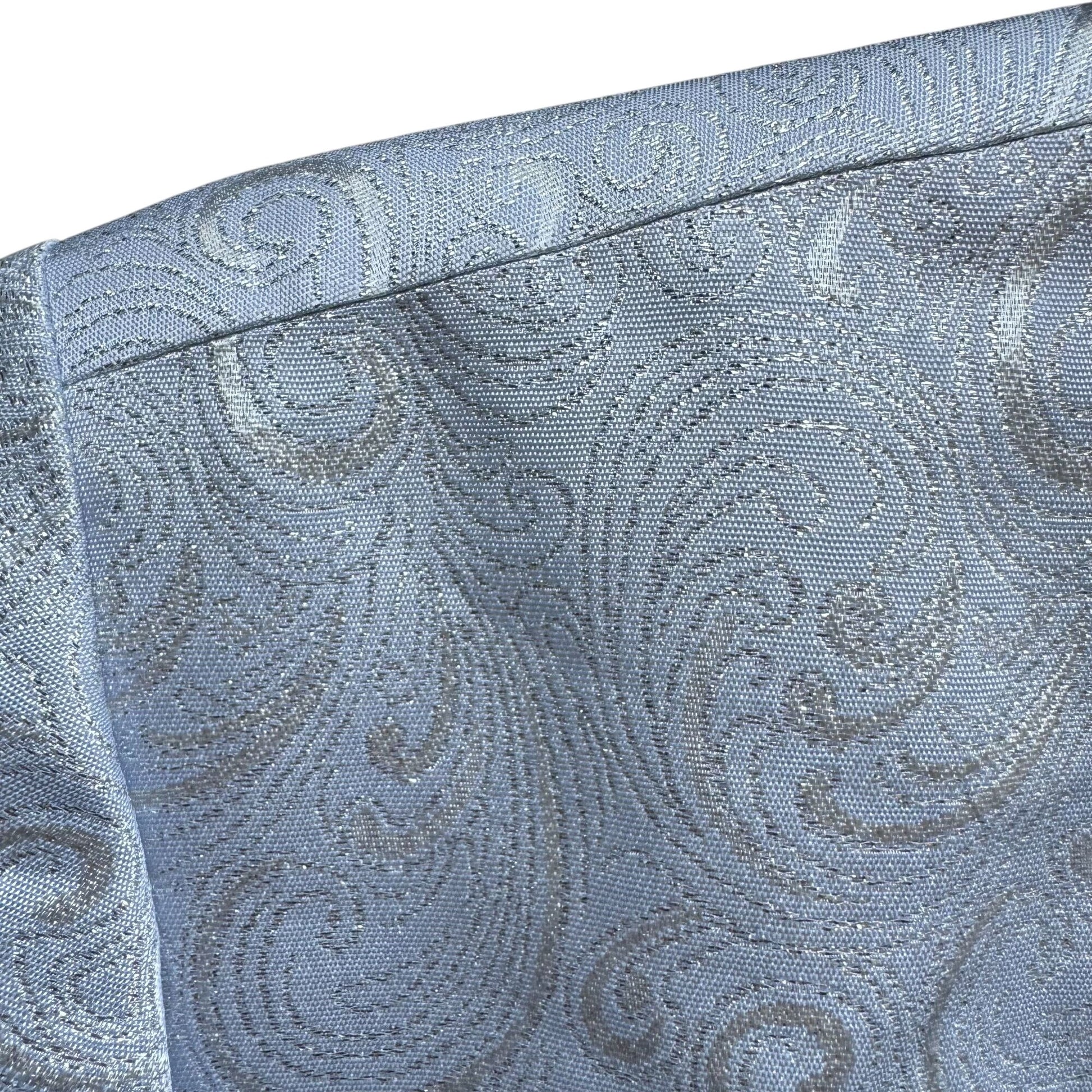 R&M Richards Blue Silver Formal Jacket Full Length Dress Metallic 2 Piece Set 14P