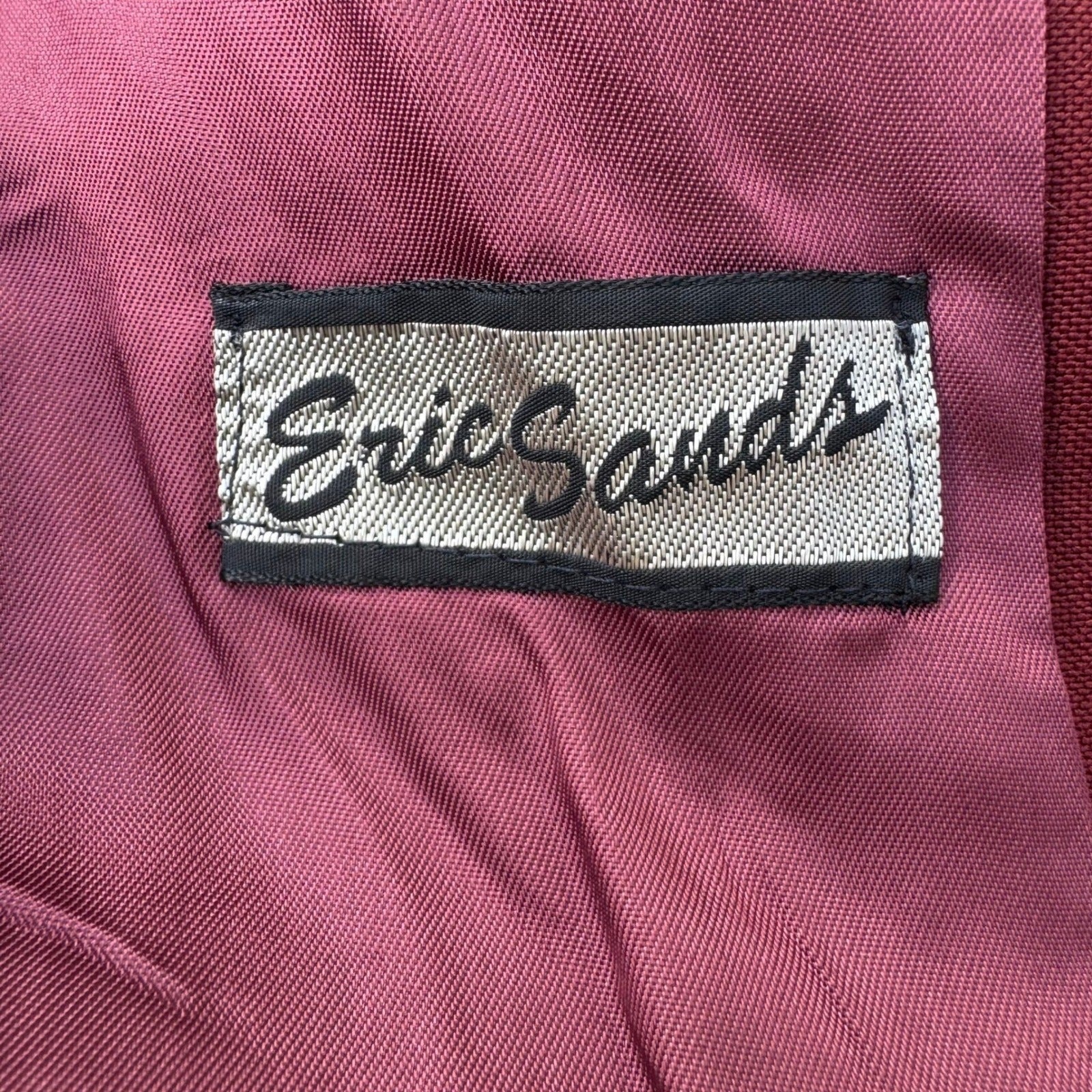 Eric Sands Vintage Burgundy Blazer Tailored 3 Button Professional Jacket Women S