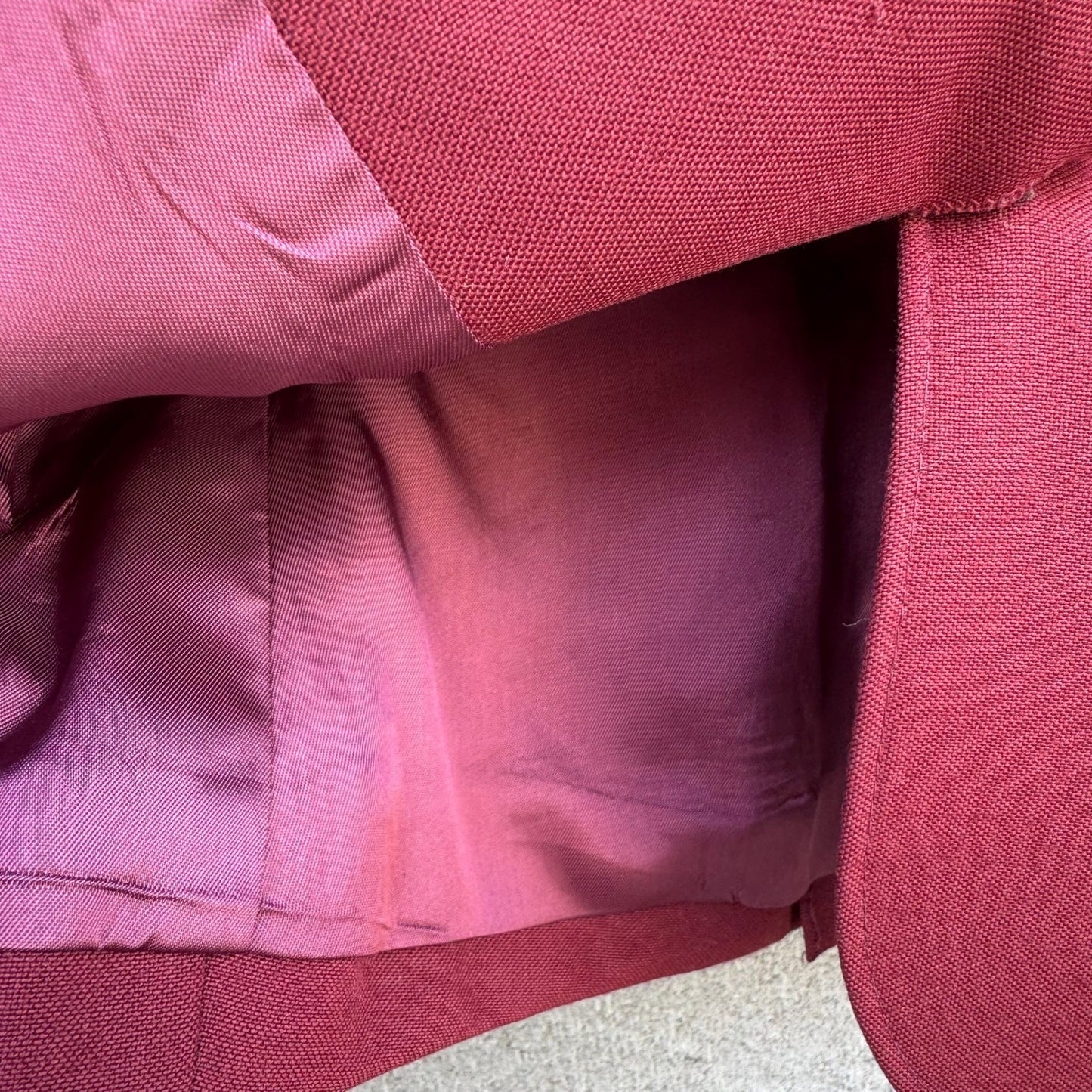 Eric Sands Vintage Burgundy Blazer Tailored 3 Button Professional Jacket Women S