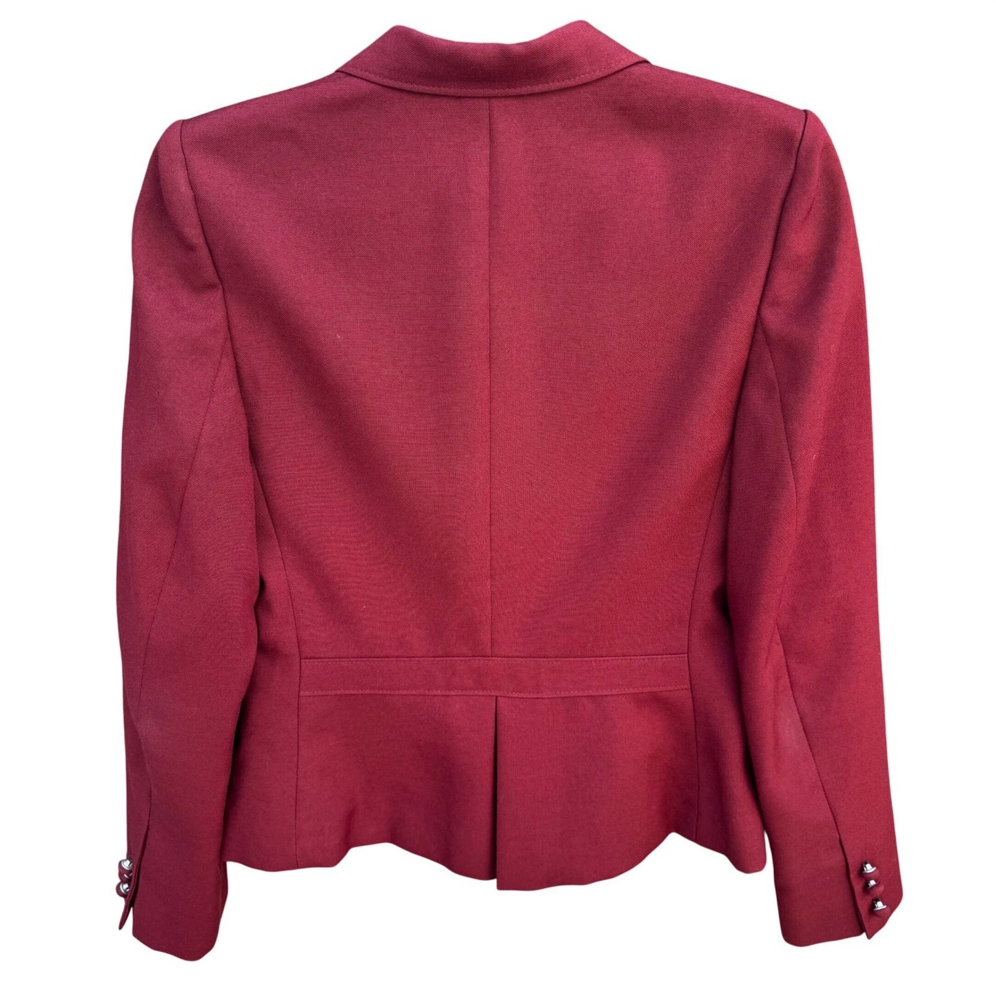Eric Sands Vintage Burgundy Blazer Tailored 3 Button Professional Jacket Women S