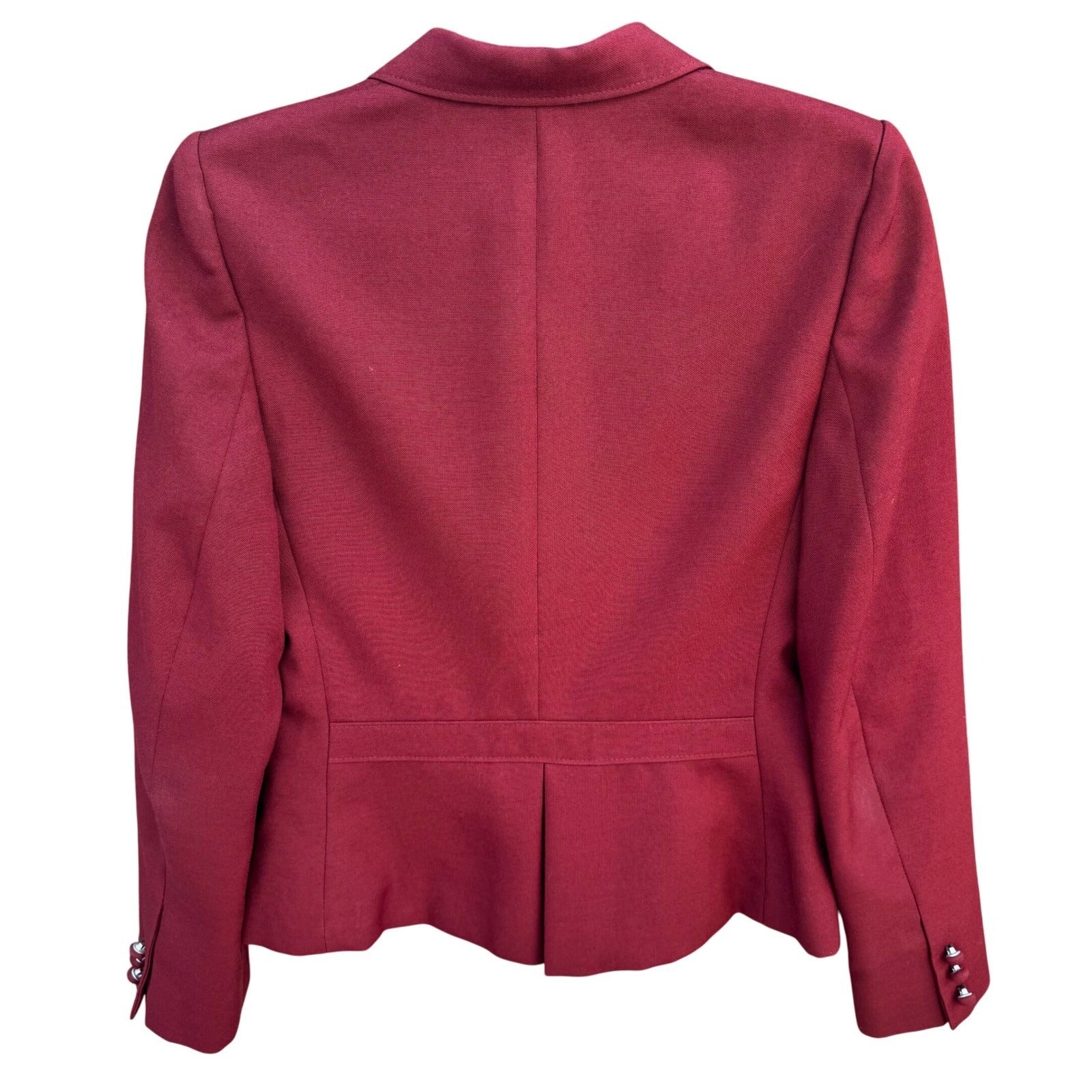 Eric Sands Vintage Burgundy Blazer Tailored 3 Button Professional Jacket Women S