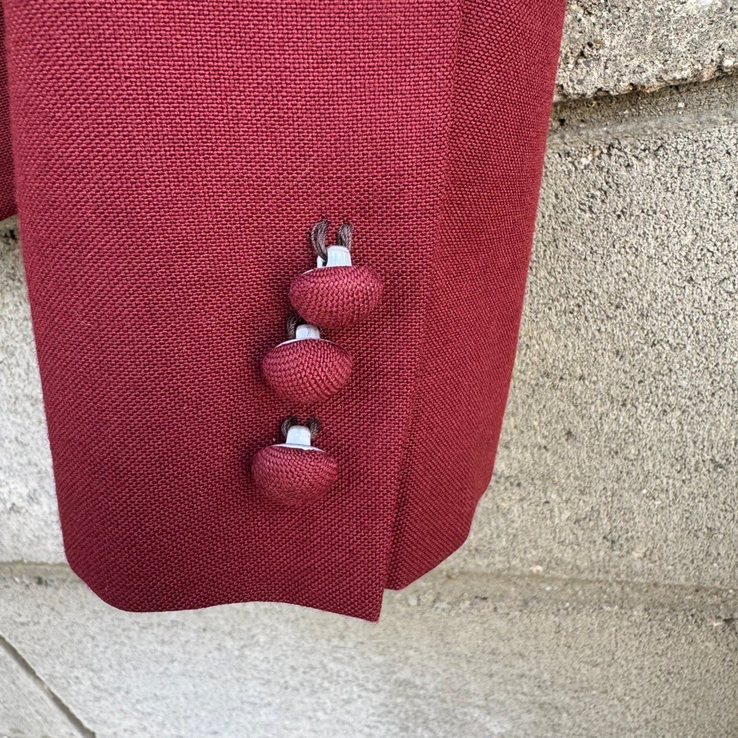 Eric Sands Vintage Burgundy Blazer Tailored 3 Button Professional Jacket Women S