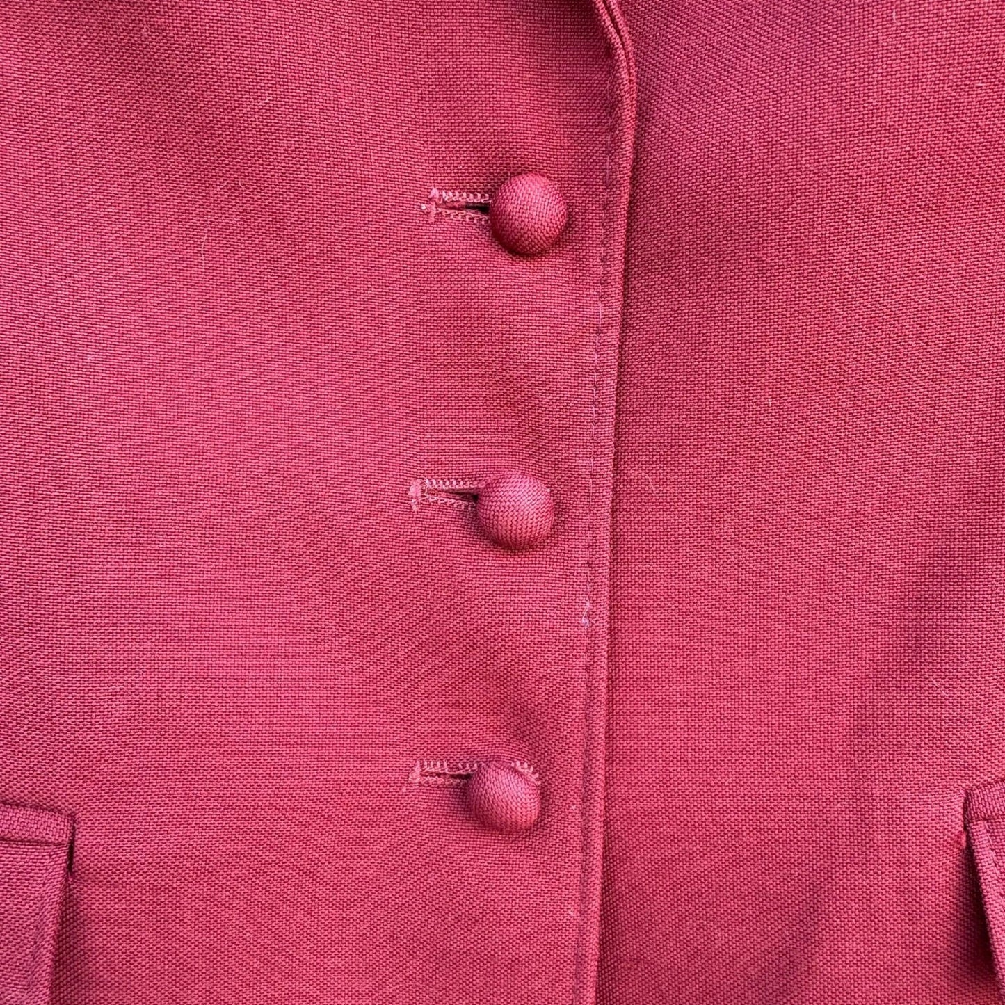 Eric Sands Vintage Burgundy Blazer Tailored 3 Button Professional Jacket Women S