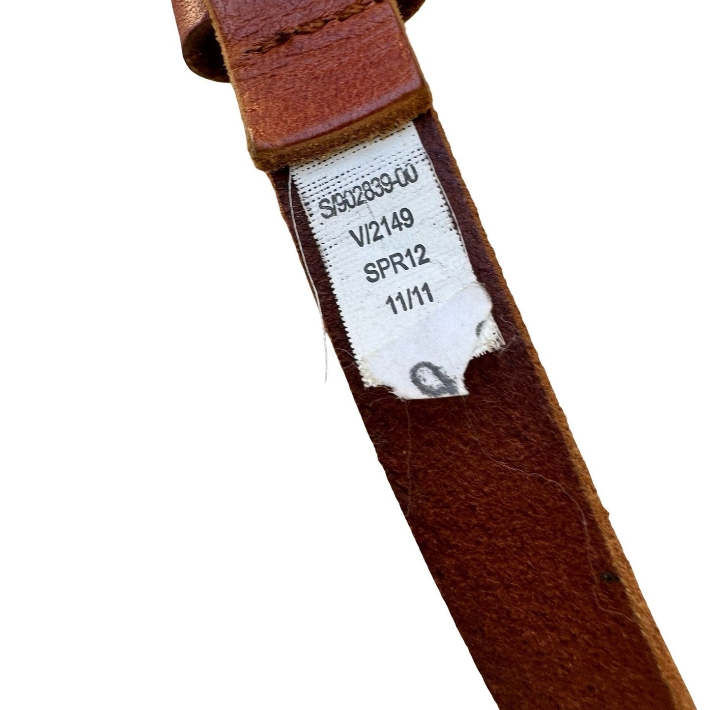 Gap Y2K Coquette Feminine Preppy Skinny Bow Belt Brown Genuine Leather Womens XS