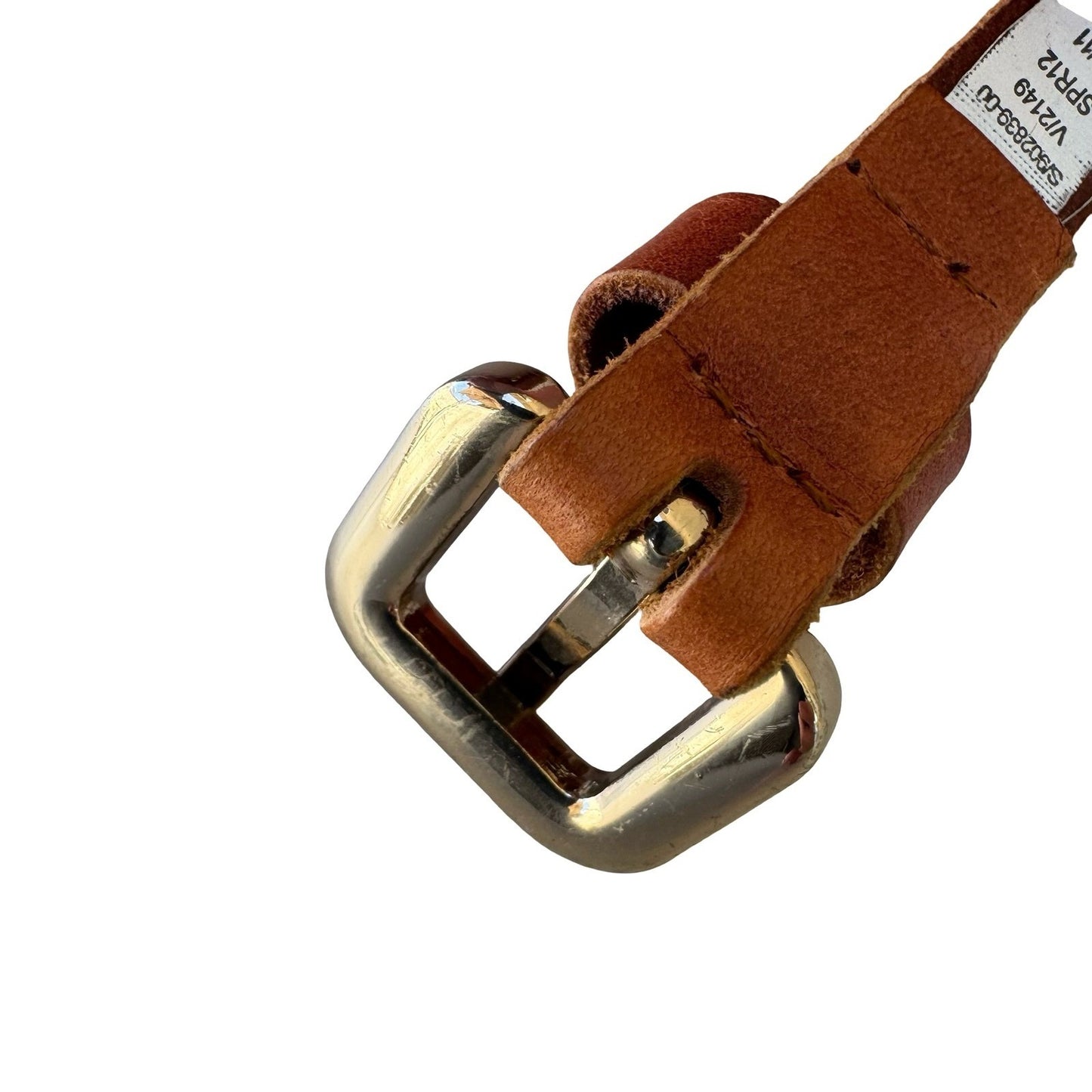 Gap Y2K Coquette Feminine Preppy Skinny Bow Belt Brown Genuine Leather Womens XS