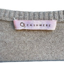 Switch Qi Cashmere Quiet Luxury Minimalist Preppy Softcore Knit Pullover Sweater Tan XXS 2 image