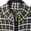 Switch Jones New York Preppy Check Plaid Knit Old Money Cardigan Sweater Black Womens L 3 image