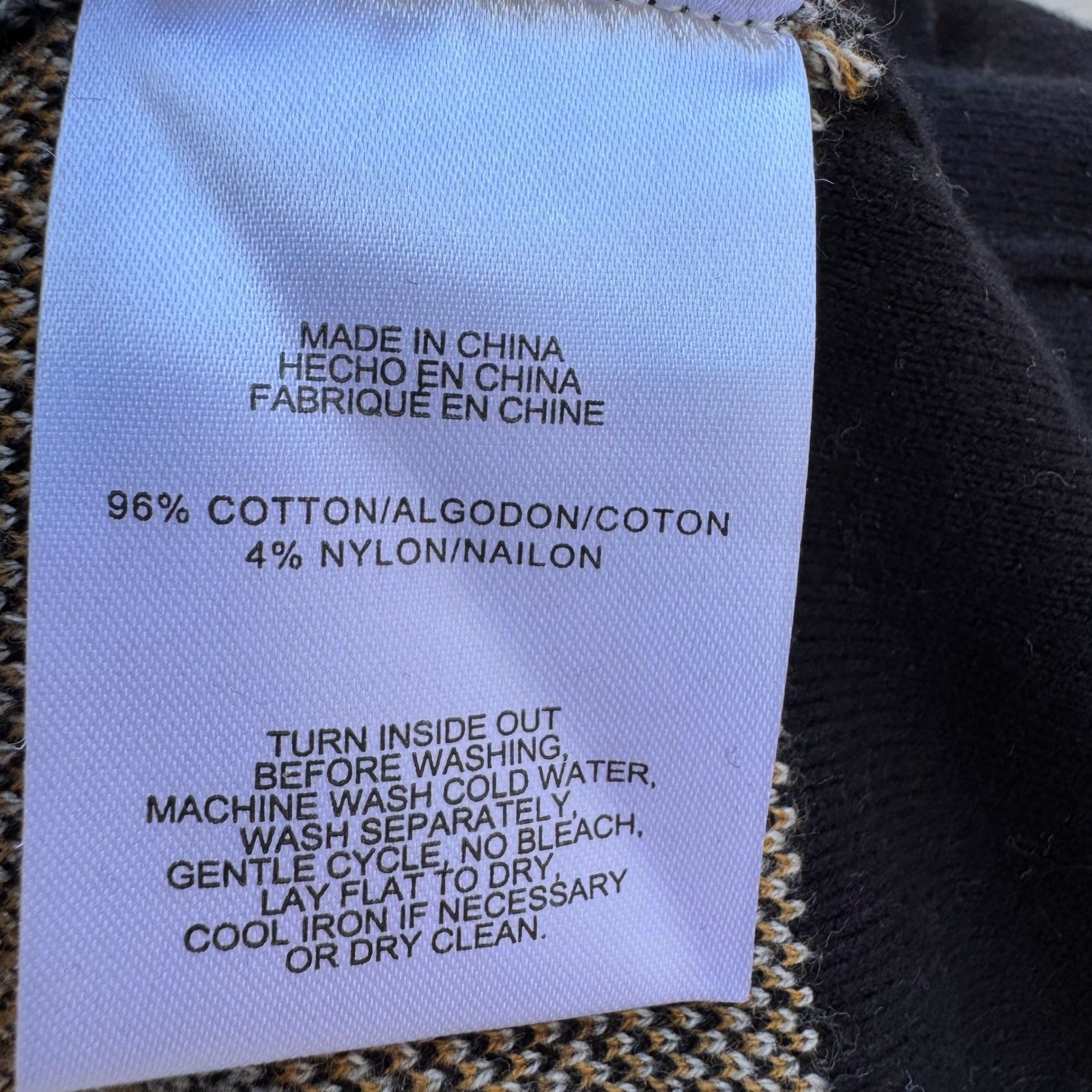 Jones New York Preppy Check Plaid Knit Old Money Cardigan Sweater Black Womens L
