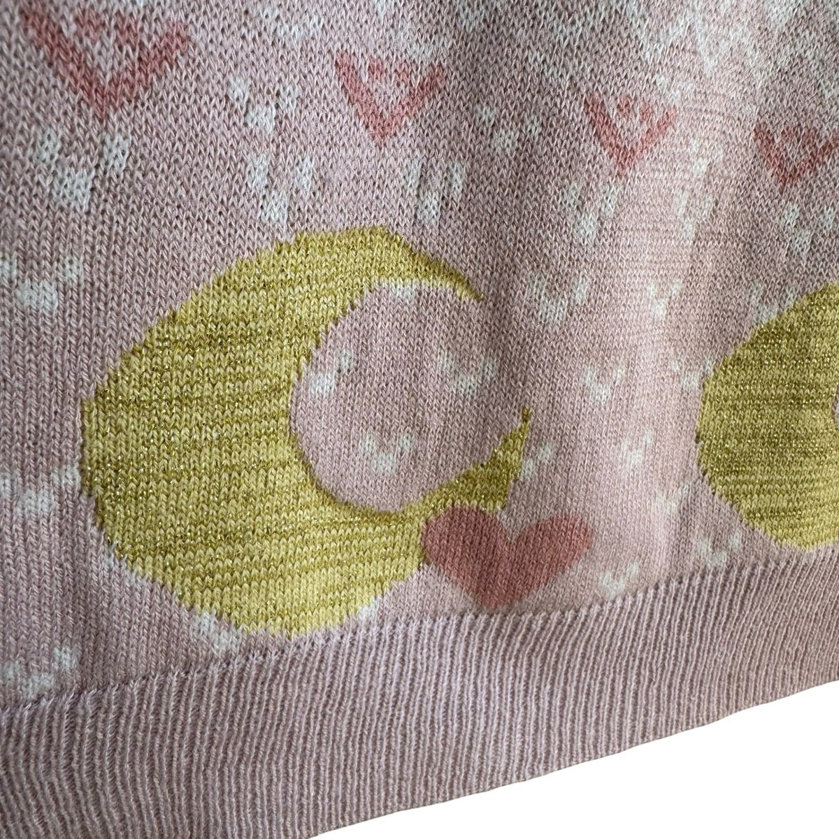 Sailor Moon Box Lunch Exclusive Luna Fair Isle Knit Sweater Pink XS Harajuku