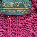 Switch Robinsons Private Stock Vintage Burgundy Cable Knit Cardigan Sweater Womens M 2 image