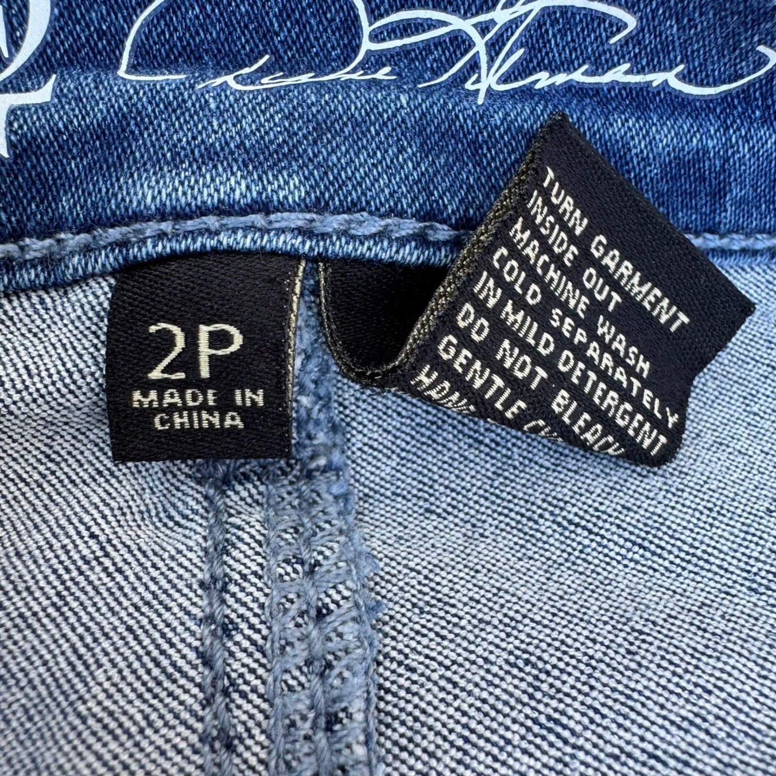 Diane Gilman D2 Blue Denim Cropped Capri Jeans Womens 2P Light Wash Stretch New