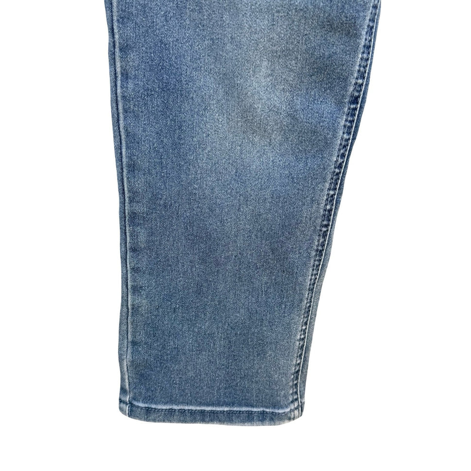 Diane Gilman D2 Blue Denim Cropped Capri Jeans Womens 2P Light Wash Stretch New