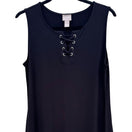 Switch Chicos Womens Black Sleeveless Lace-Up Front Shift Dress Relaxed Fit M Casual 3 image