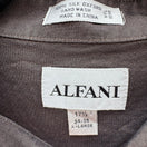 Switch Alfani Mens Brown Silk Oxford Button Down Shirt XL 17.5 34-35 Luxury Minimalist 2 image