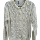Switch Sears Vintage Cable Knit Cardigan Sweater Cream White Button Down Womens Cottage 3 image