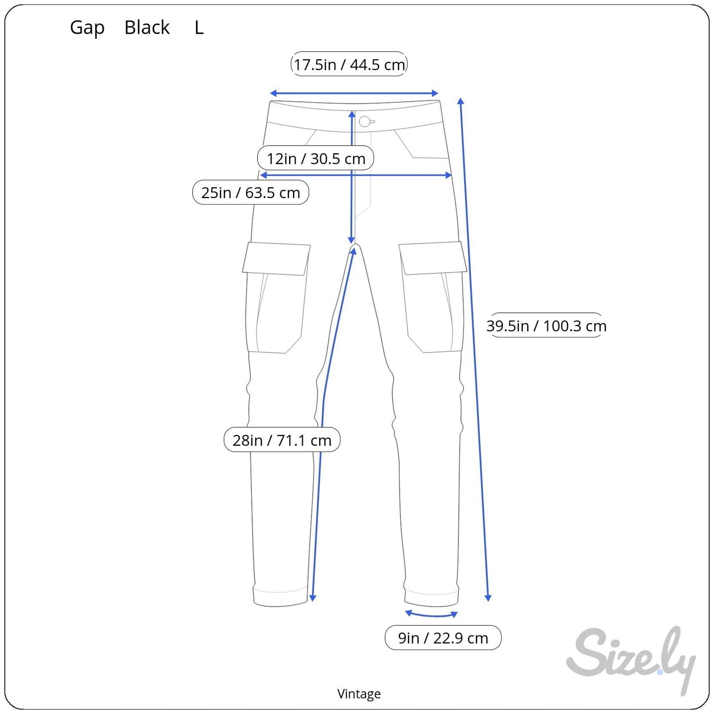 Gap Vintage Mens Black Cargo Baggy Paratrooper Drawstring Waist Parachute Pants