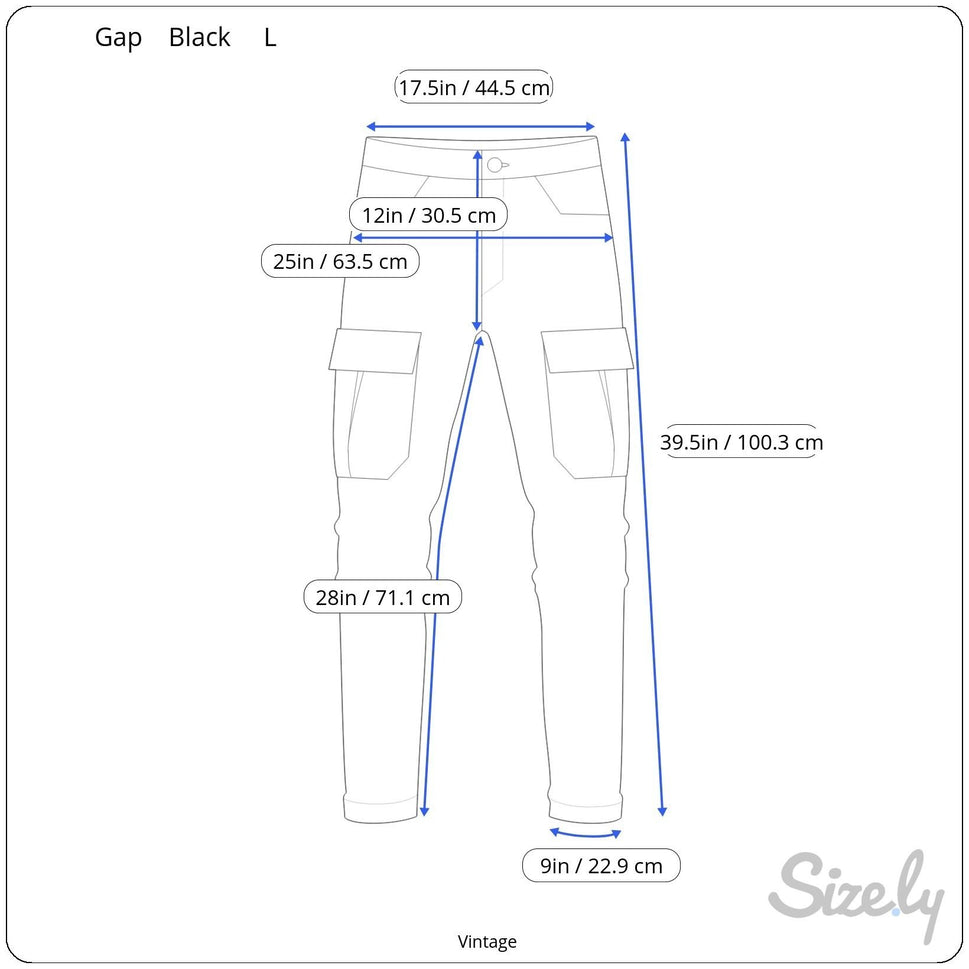 Gap Vintage Mens Black Cargo Baggy Paratrooper Drawstring Waist Parachute Pants