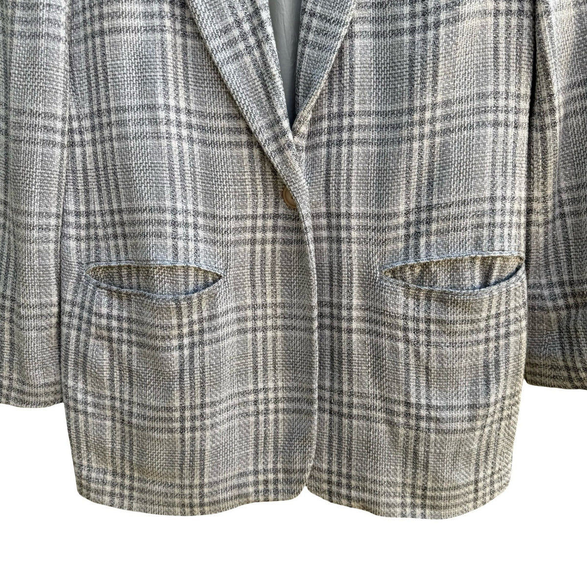 Liz Claiborne Vintage 90s Preppy Professional Tailored Oversized Plaid Blazer 4