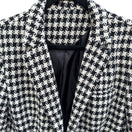 Switch Vintage Houndstooth Womens Wool Blazer Single Breasted Pockets Old Money Preppy 2 image