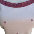 Switch Kiabi Y2K Coquette Pink Embroidered Star Cotton Camisole Lace Trim Top XL Ballet 3 image