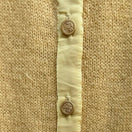 Switch Braemar Vintage Butter Yellow Scottish Wool Preppy Grosgrain Trim Cardigan S 2 image
