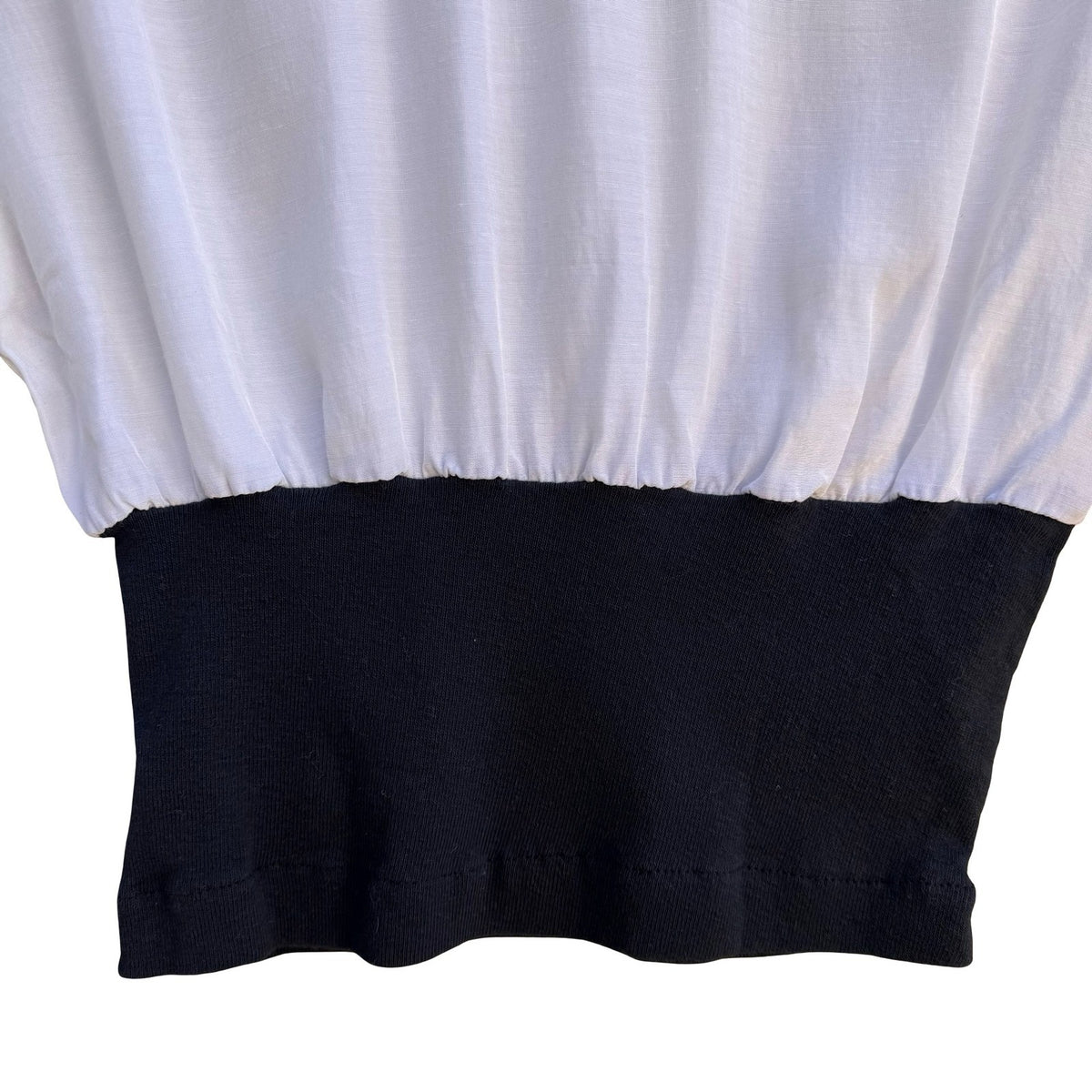 Anxiety Vintage 80s 90s Chic Mod Minimalist Colorblock Blouson Cropped Blouse S