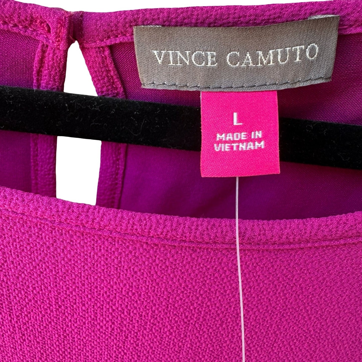 Vince Camuto Careerwear Fuchsia Fury Amalfi Breeze Side Tie Blouse Pink L NWT