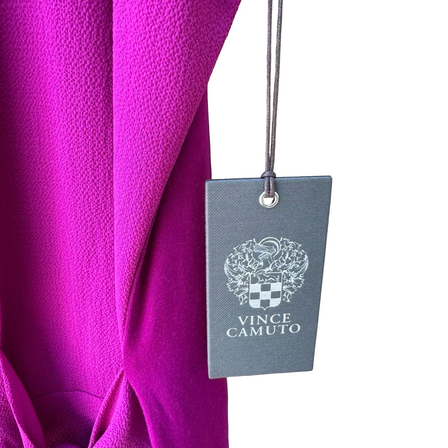 Vince Camuto Careerwear Fuchsia Fury Amalfi Breeze Side Tie Blouse Pink L NWT