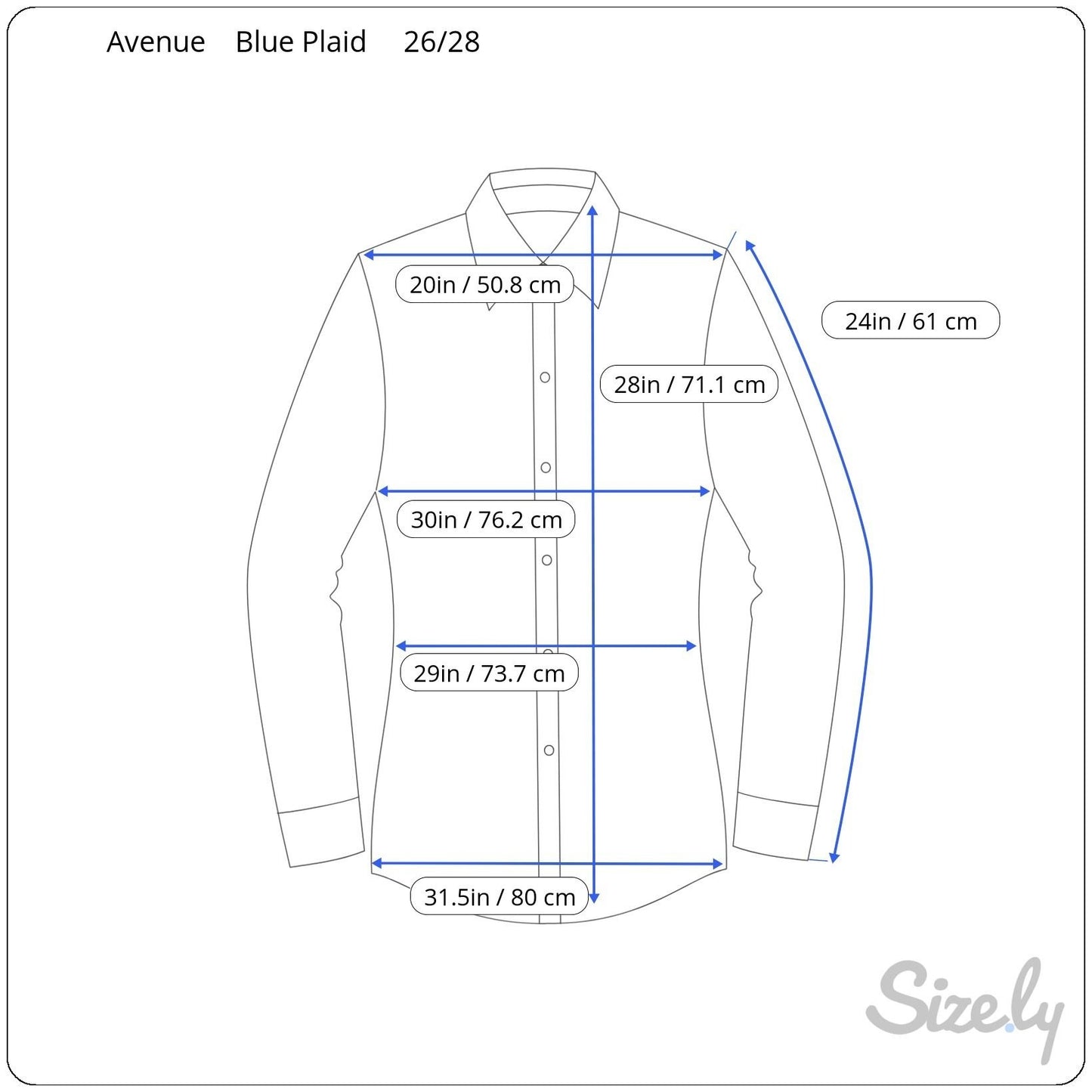 Avenue Womens Silk Preppy Button-Up Green Blue Plaid Long Sleeve Blouse 26/28