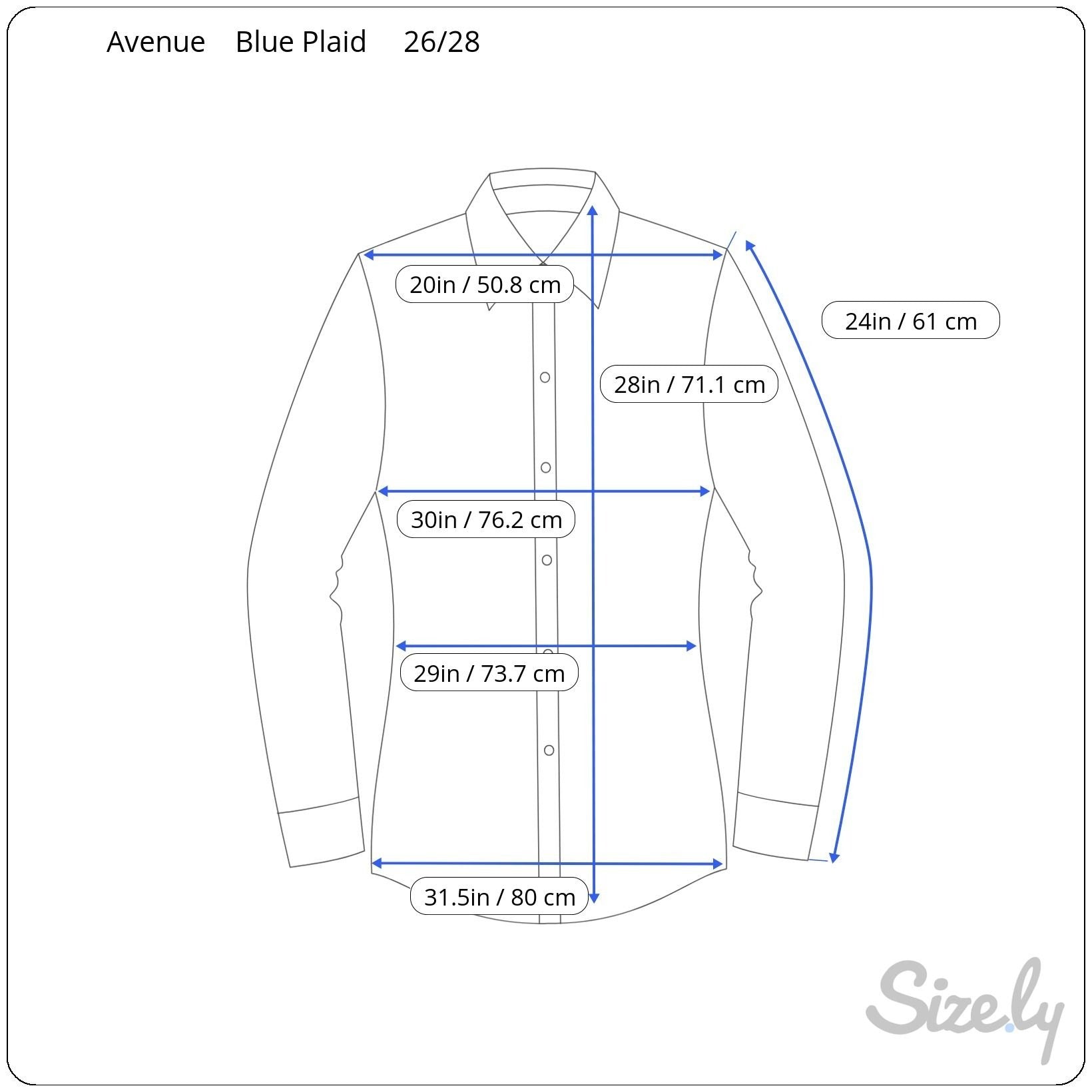 Avenue Womens Silk Preppy Button-Up Green Blue Plaid Long Sleeve Blouse 26/28