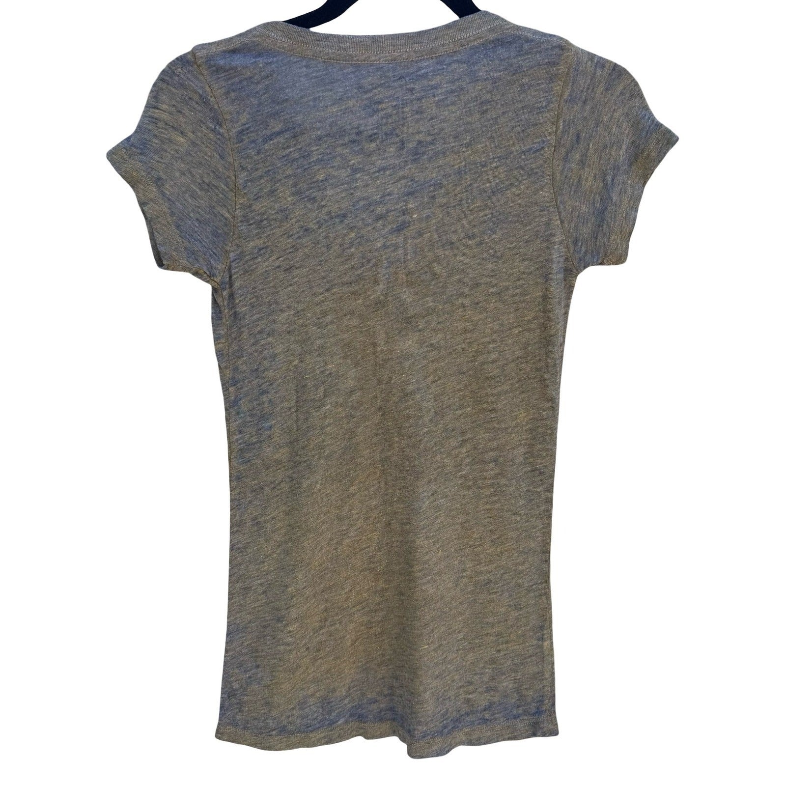 Chaser LA T Rex Marc Bolan Graphic V-Neck Babydoll Shirt Gray M Music Band Glam
