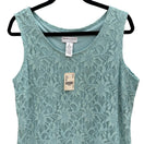 Switch Drapers &amp; Damons Pastel Blue Floral Lace Sleeveless Top PL NEW Coquette Feminine 3 image