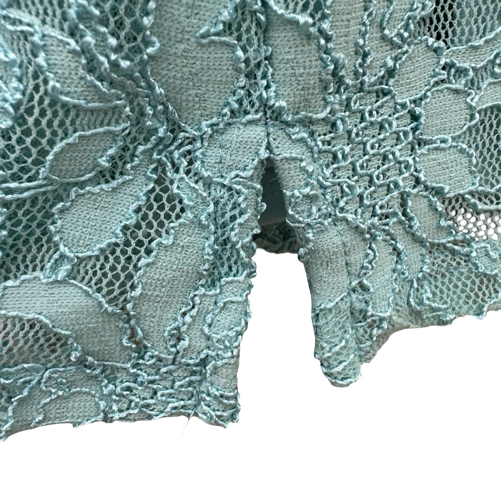 Drapers & Damons Pastel Blue Floral Lace Sleeveless Top PL NEW Coquette Feminine
