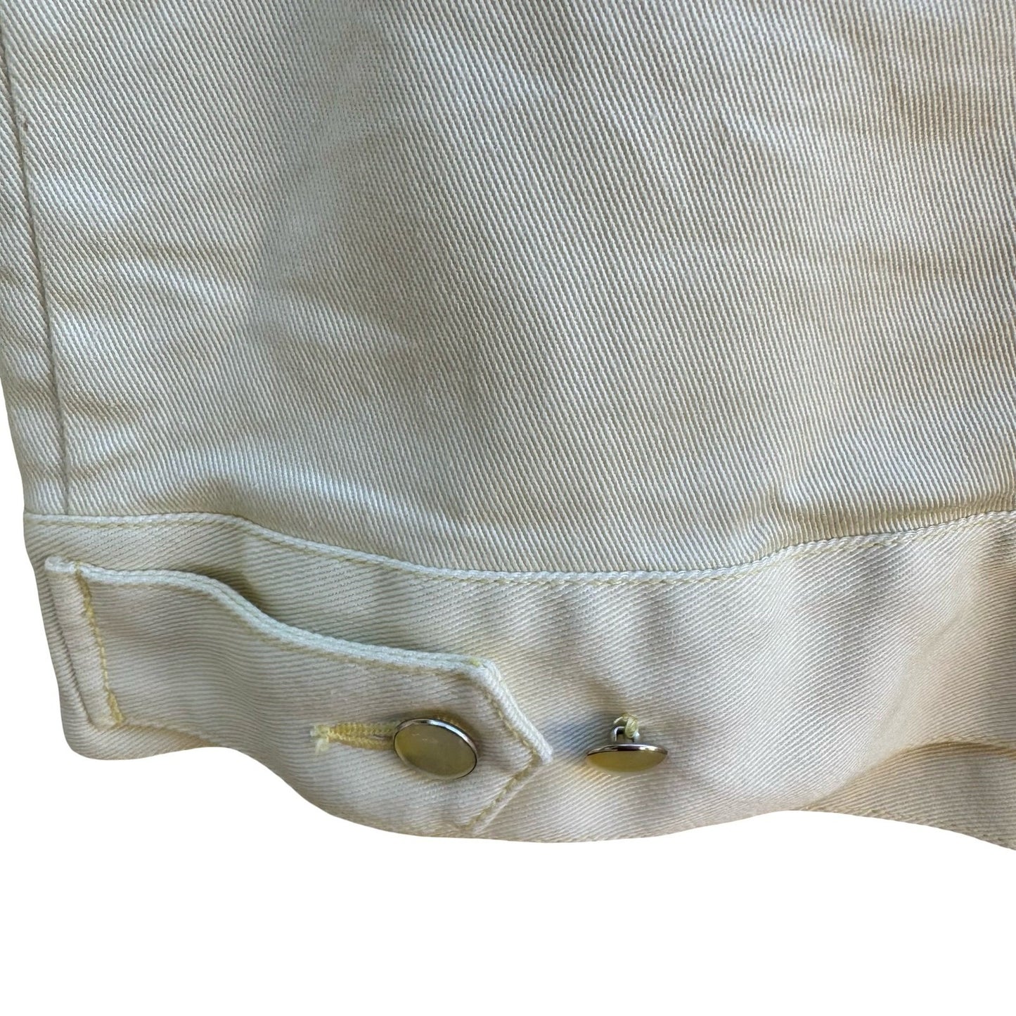 Diane Gilman Butter Yellow Floral Butterfly Sequin Denim Jacket Pants Set M