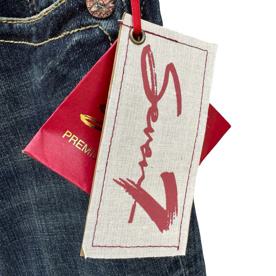 Seven7 Premium Denim Y2K Womens Straight Leg Jeans New Midnt SJ113SC Size 32 NWT