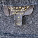 Switch Charter Club Luxury Cashmere Minimalist Preppy V-Neck Old Money Sweater Black M 2 image