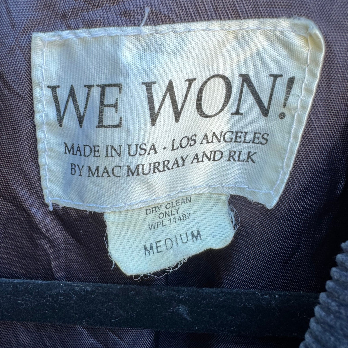 Boeing Vintage 90s We Won Malcolm Baldridge Aviation Corduroy Varsity Jacket M