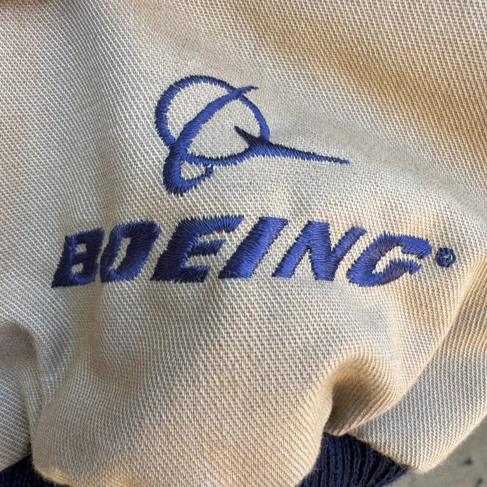 Boeing Vintage 90s We Won Malcolm Baldridge Aviation Corduroy Varsity Jacket M