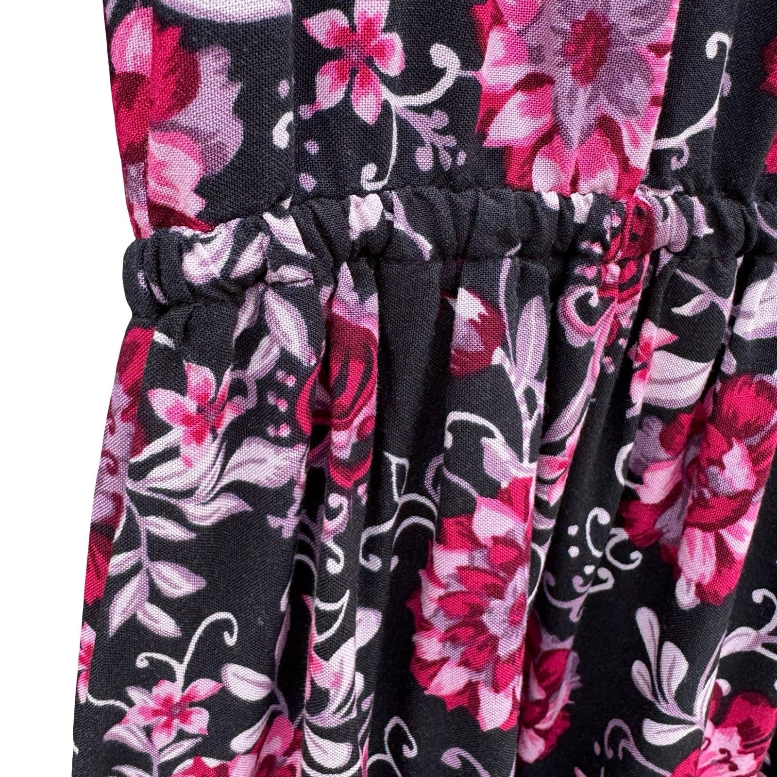 The Childrens Place Girls 16 XXL Floral Long Sleeve Dress Boho Pink Peasant