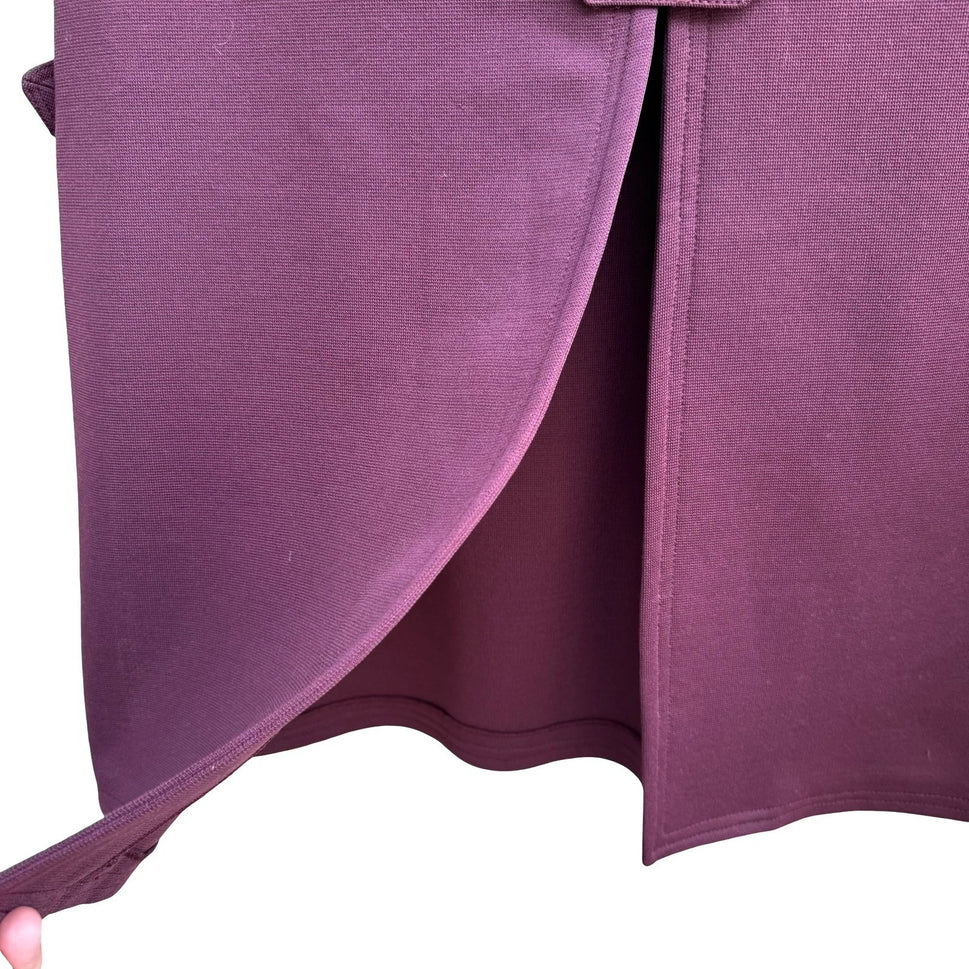 Amy Adams Vintage 70s 80s Lagenlook Layering Plum Double Knit Button Tab Vest