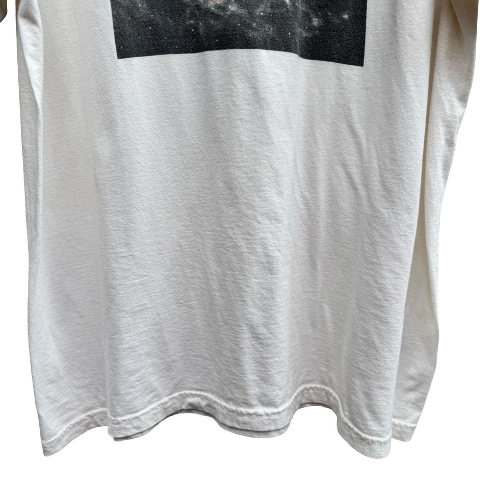 American Apparel Space Ship Sustainable Organic Cotton Graphic Tee White Mens XL