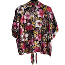 Switch Twyla &amp; Blu II Vintage Womens Floral Button-Up Tie Front Cropped Blouse Shirt 2X 3 image