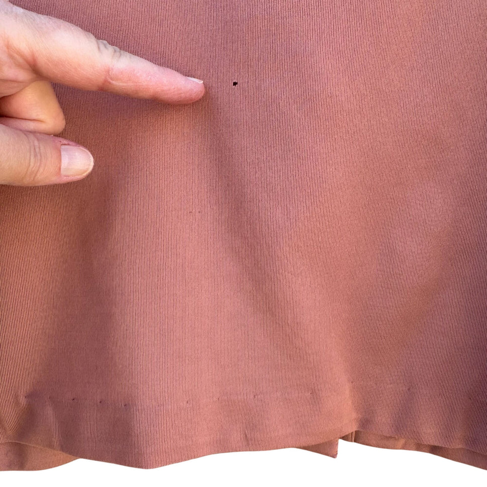 Dorce Vintage Womens Long Sleeve Button Top A-Line Skirt Rose Pink 2 Piece Set