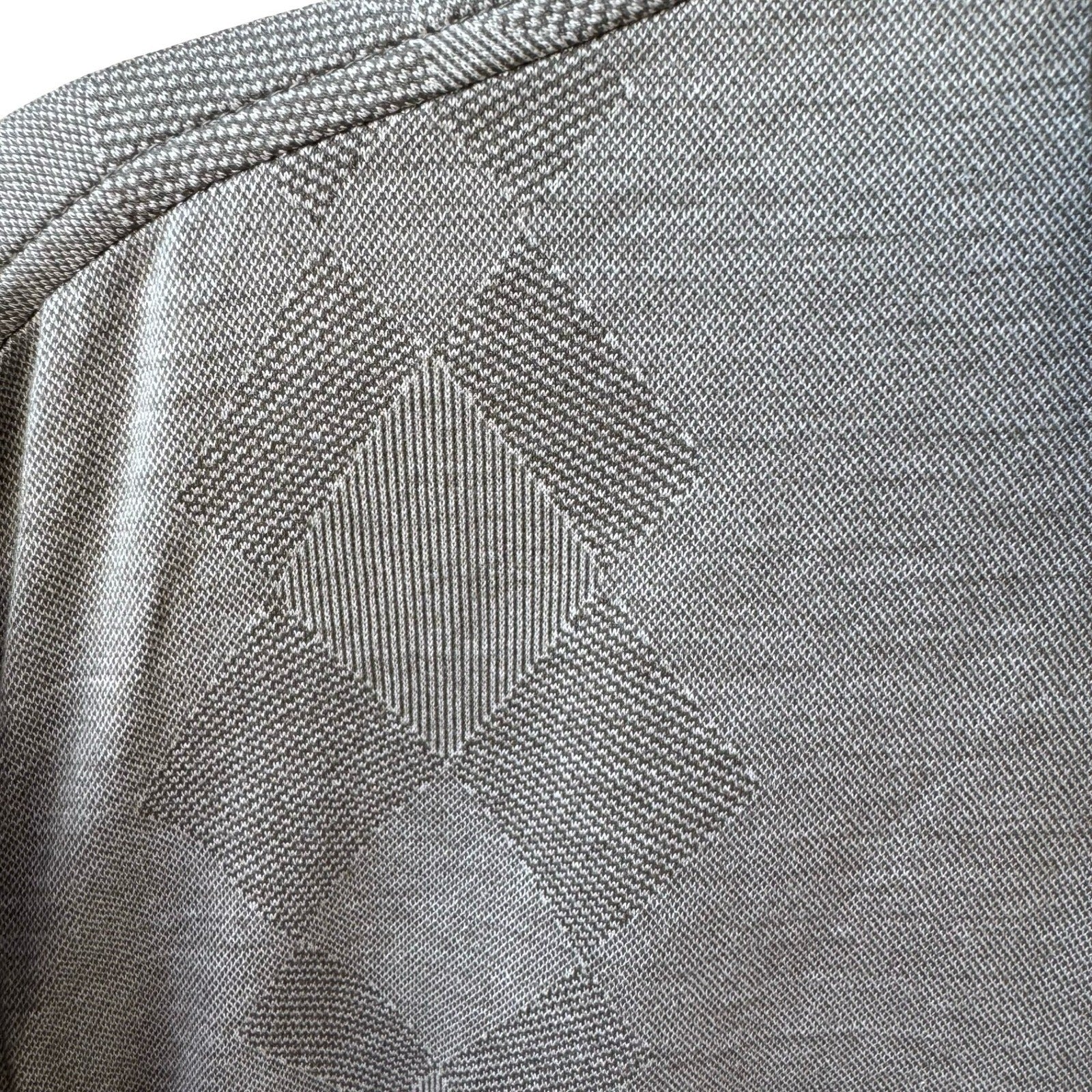 IZOD Mens Double Mercerized Gray Polo Shirt Argyle Diamond Pattern Short Sleeve