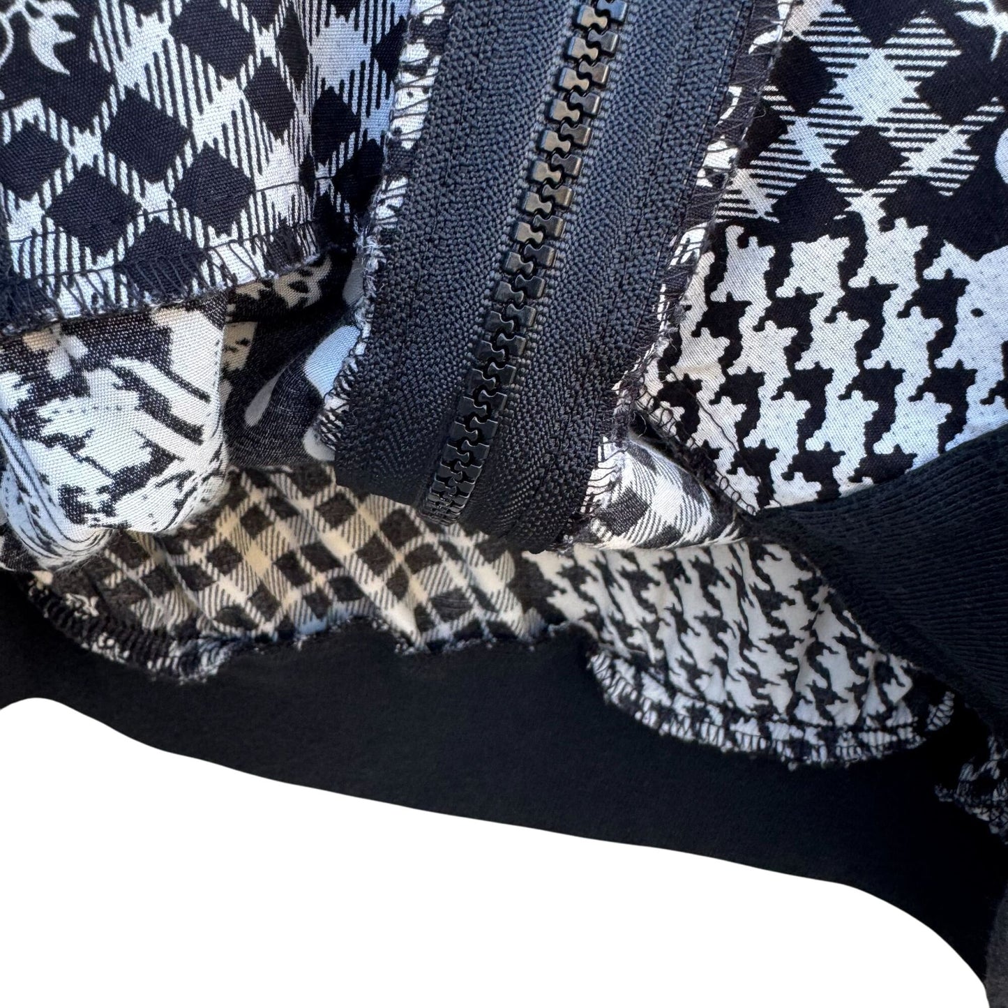 Cherisa Vintage 80s Womens Oversized Patchwork Patterned Retro Bomber Jacket 1X