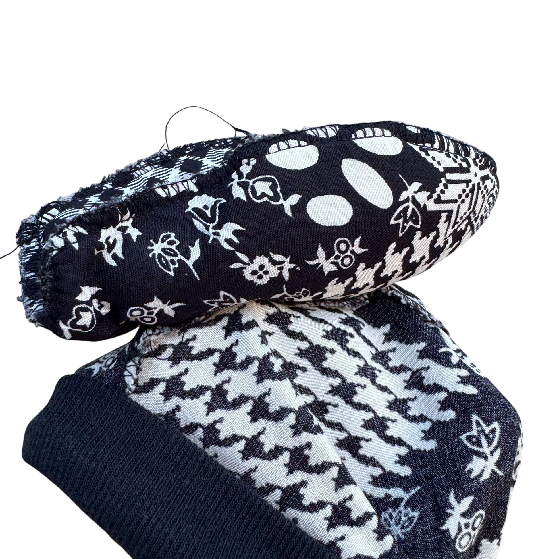 Cherisa Vintage 80s Womens Oversized Patchwork Patterned Retro Bomber Jacket 1X