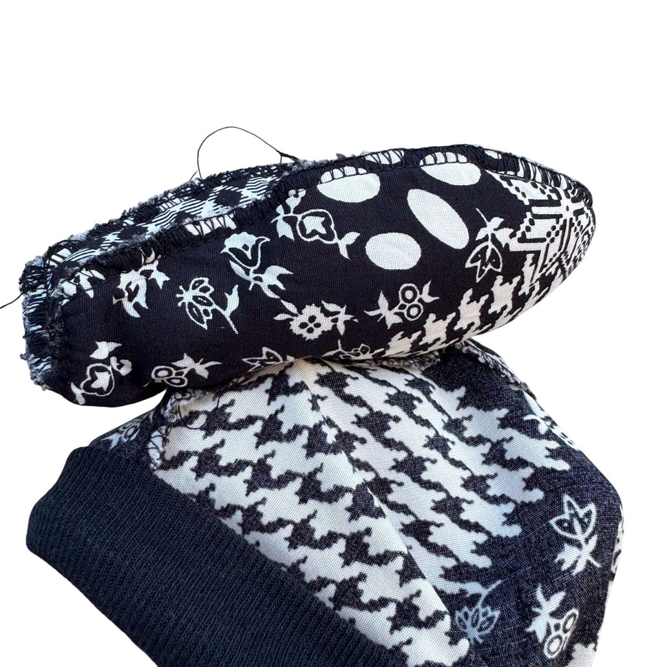 Cherisa Vintage 80s Womens Oversized Patchwork Patterned Retro Bomber Jacket 1X